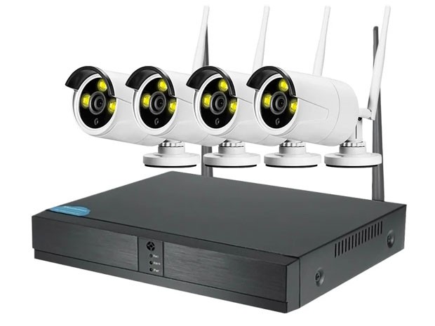 &u+ KIT DE SEGURIDAD NVR INALAMBRICO HD + 4 CAMARAS WIFI NVR-S001-4CH